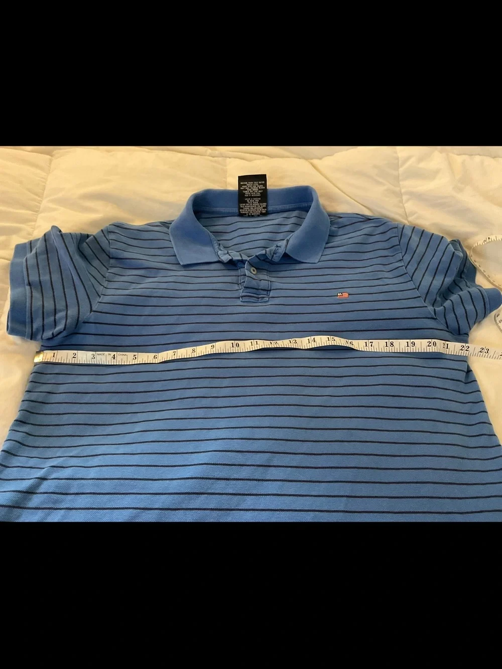 Polo Ralph Lauren Blue Striped Polo Shirt - Classic Men's size large